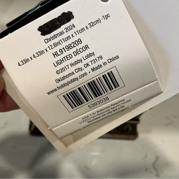 Bronze Lantern with Red Truck and tree Scene 10” tall - Picture 6 of 7